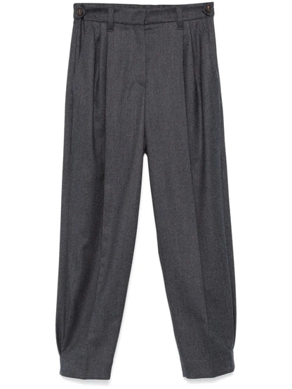 Pleat-Detail Tailored Trousers