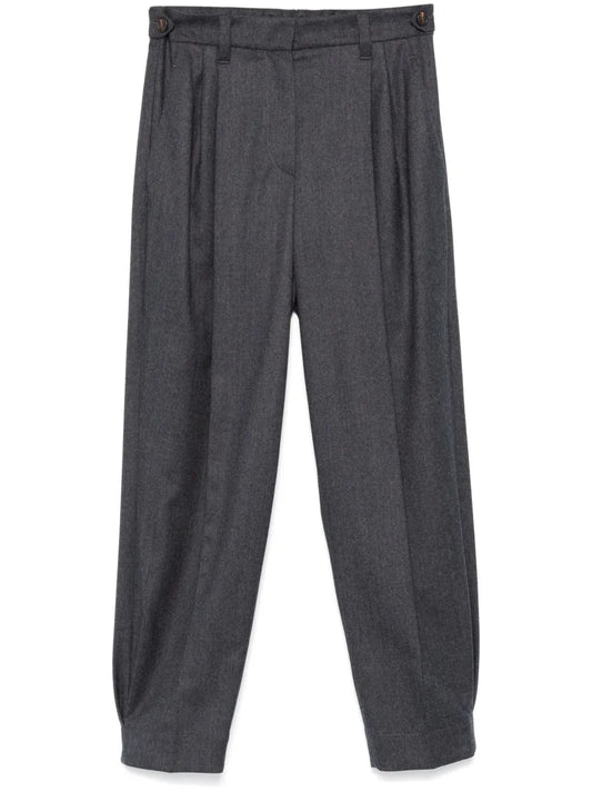 Pleat-Detail Tailored Trousers