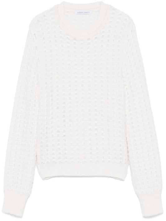Honeycomb-Pattern Sweater