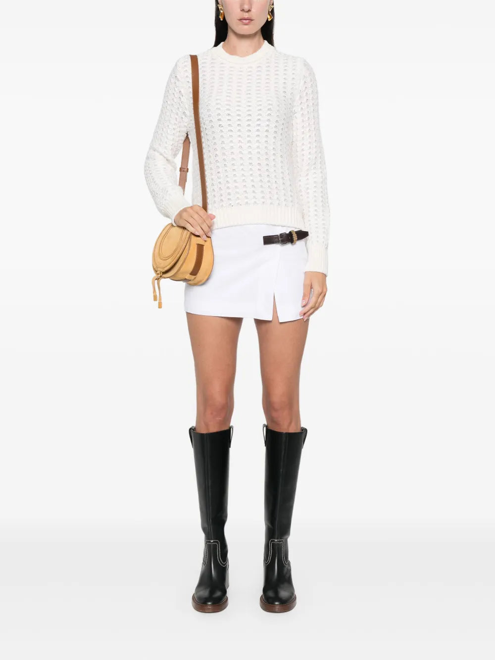 Honeycomb-Pattern Sweater