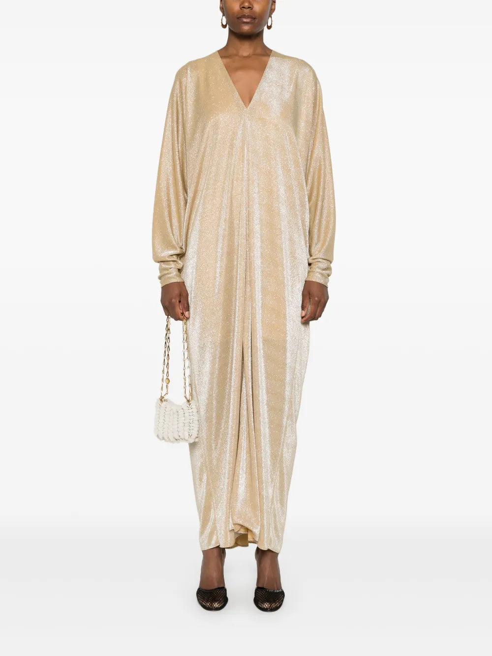 Glitter-Detail Maxi Dress