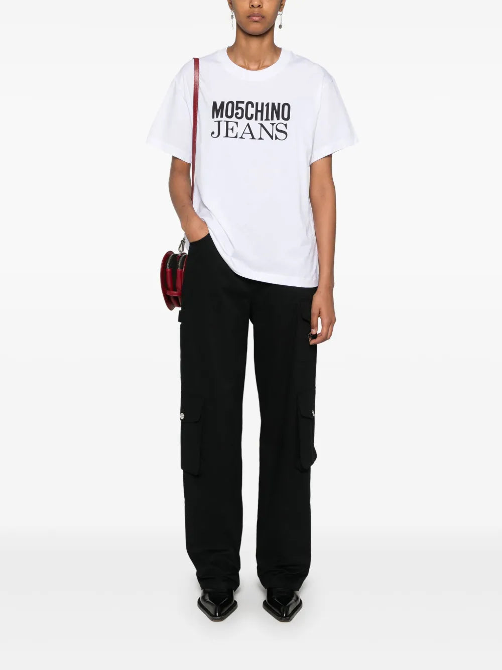 Gabardine-Weave Cargo Pants