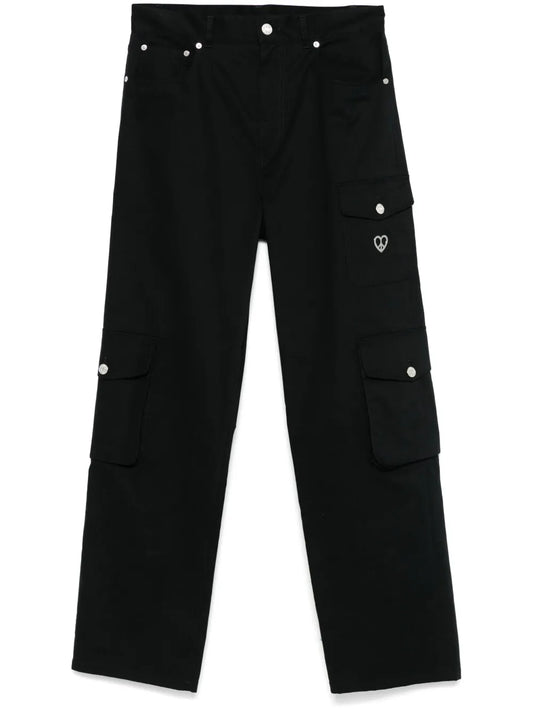 Gabardine-Weave Cargo Pants