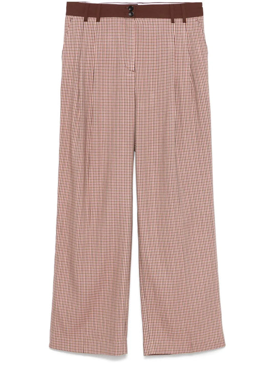Check-Pattern Trousers