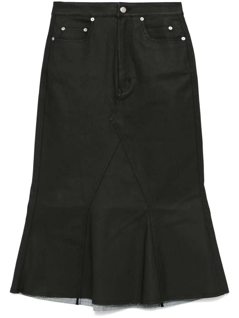 Coated Midi Skirt