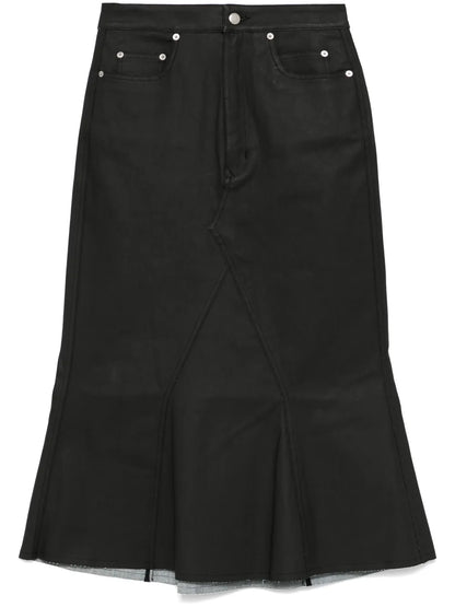 Coated Midi Skirt