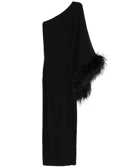 Feathered Eternity Maxi Dress