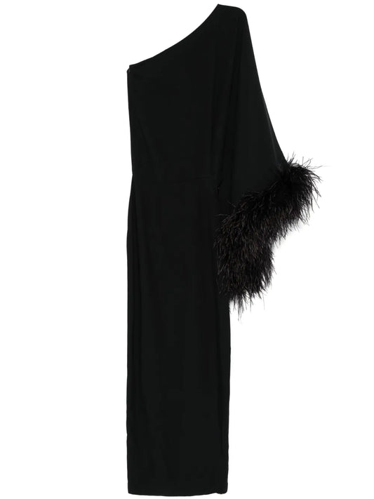 Feathered Eternity Maxi Dress