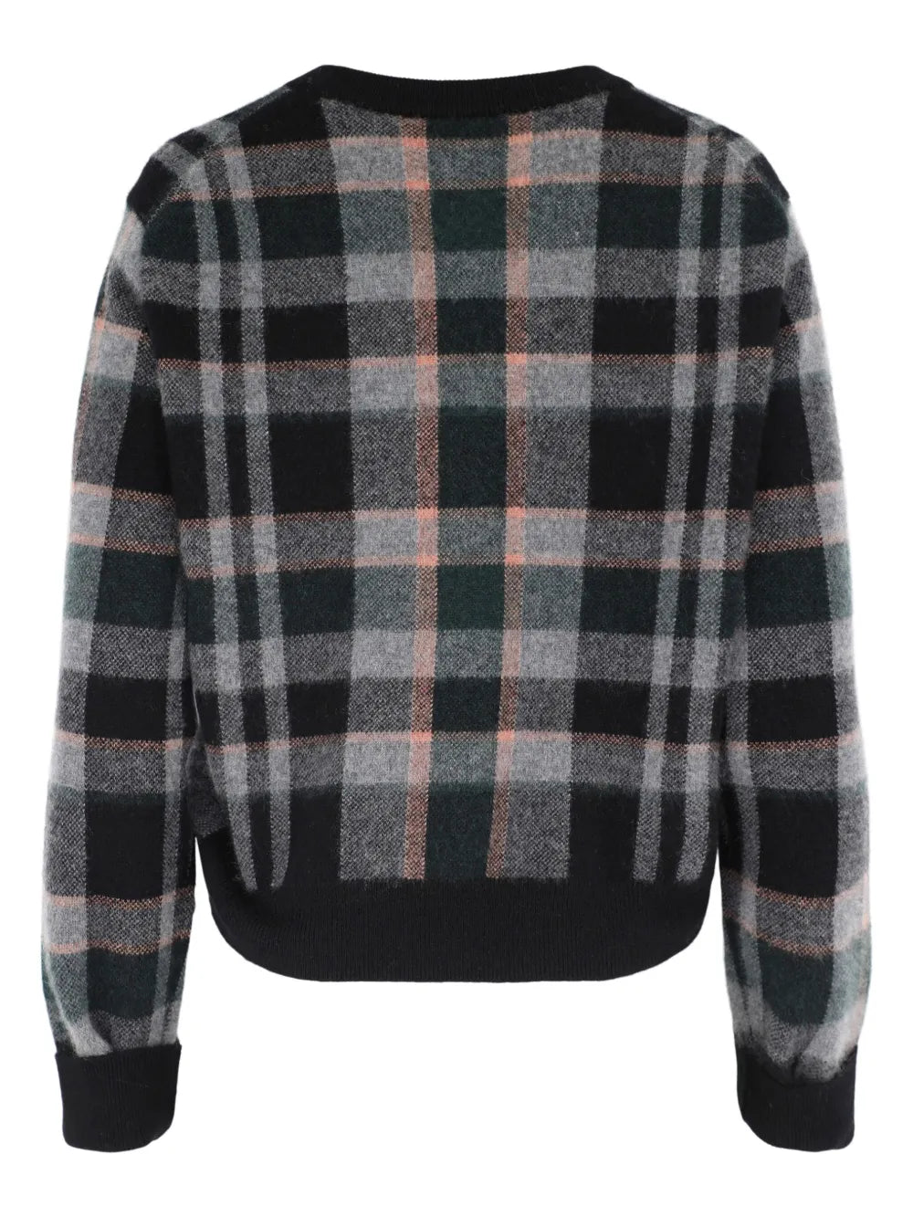 Plaid-Pattern Cardigan