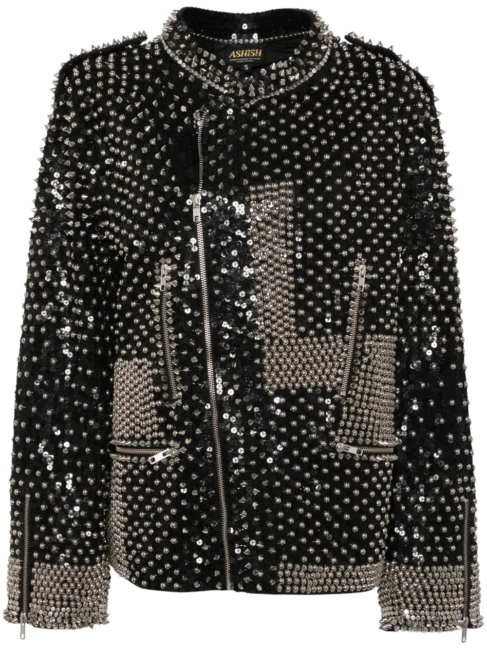 Stud And Sequin Embellishment Jacket