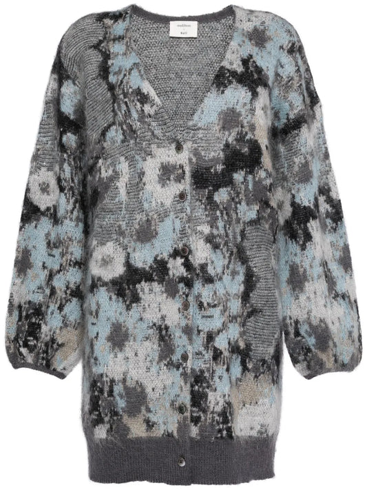 Intarsia-Knitted Cardigan