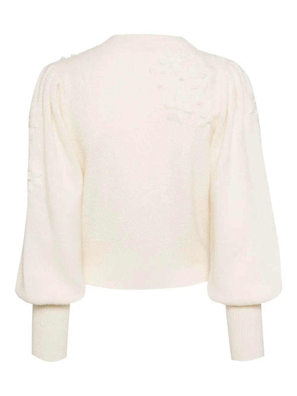 Floral-Embroidered Cardigan
