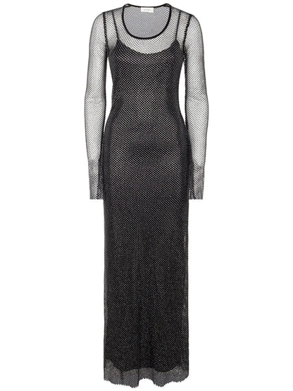 Crystal Embellishment Maxi Dress