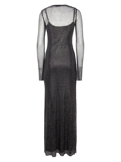 Crystal Embellishment Maxi Dress