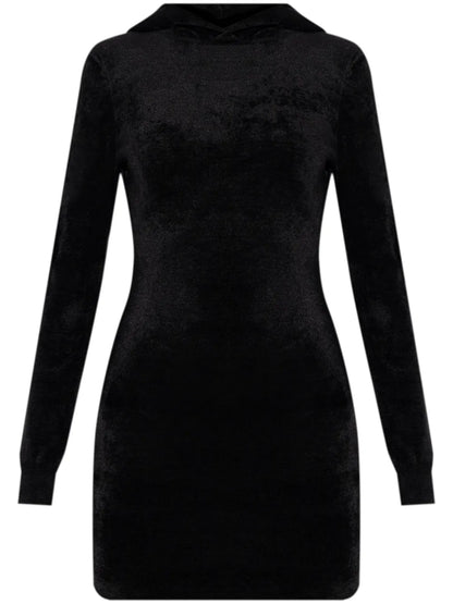 Logo-Embossed Hoodie Mini Dress