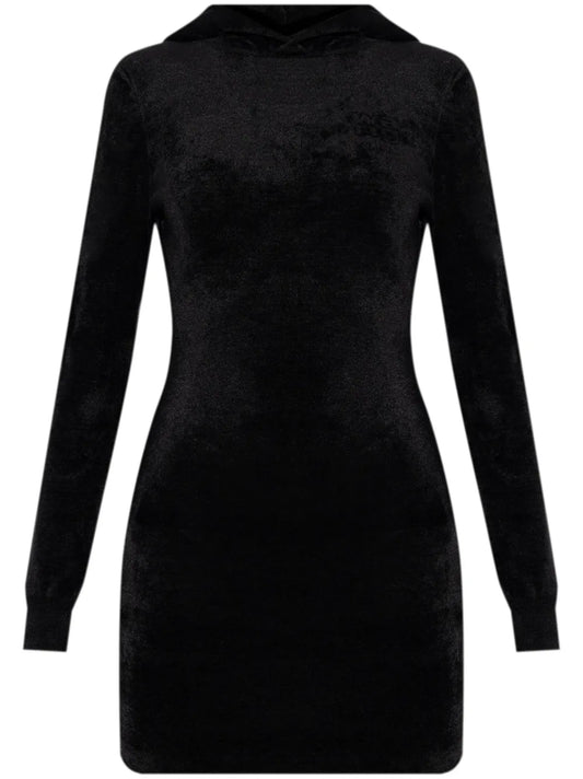 Logo-Embossed Hoodie Mini Dress
