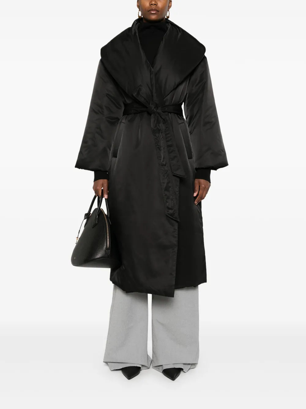 Satin Belted Coat
