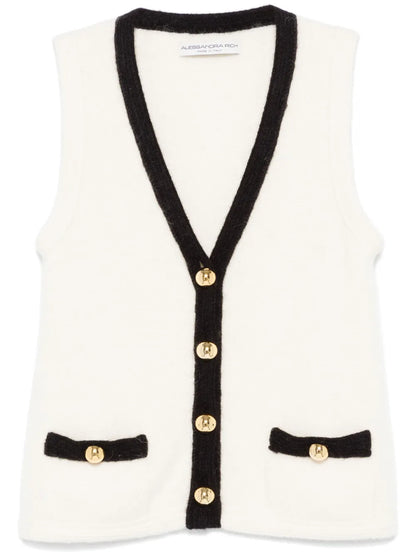 Contrasting-Trim Vest