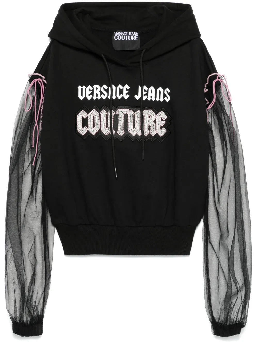 Embellished Gothic Logo Hoodie