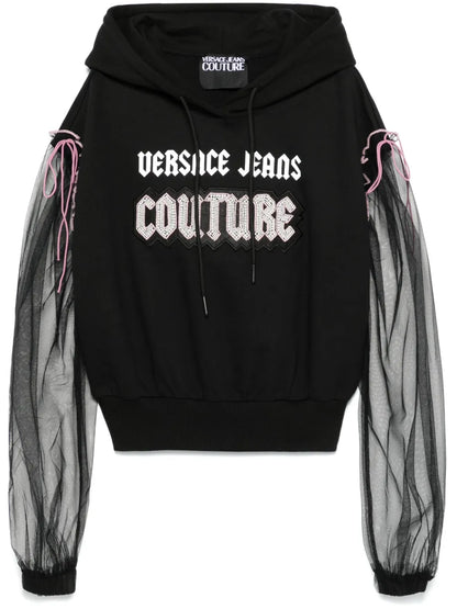 Embellished Gothic Logo Hoodie