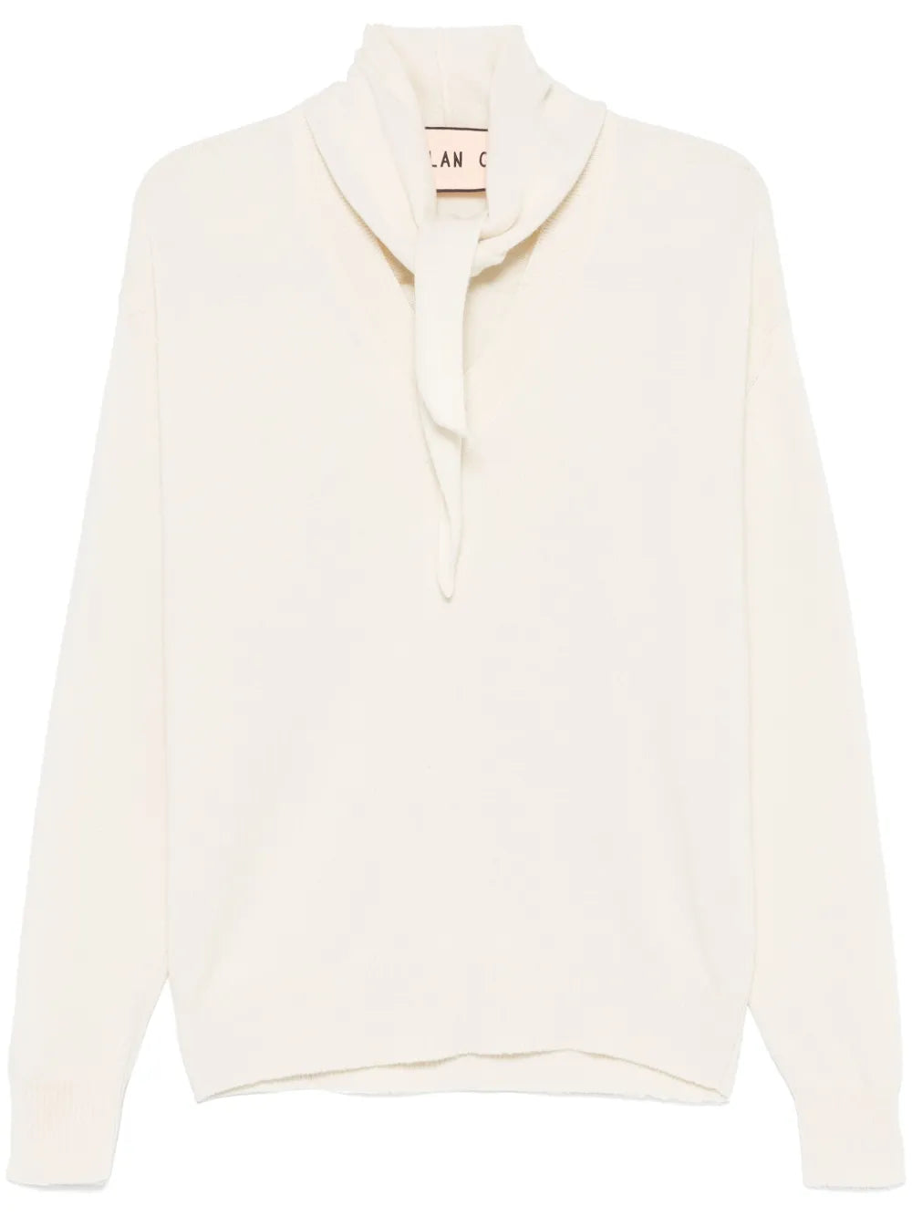 Shawl-Embellished Sweater