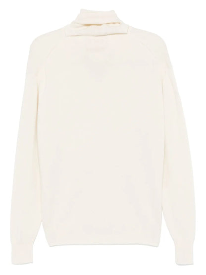 Shawl-Embellished Sweater