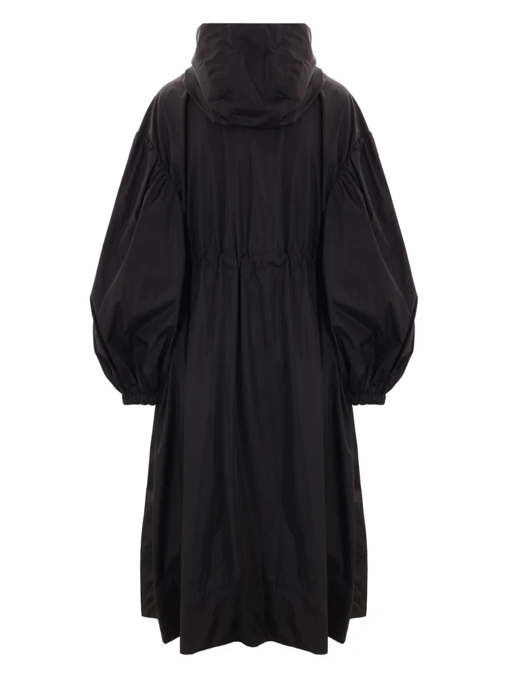 Long-Puff-Sleeve Trapeze Parka