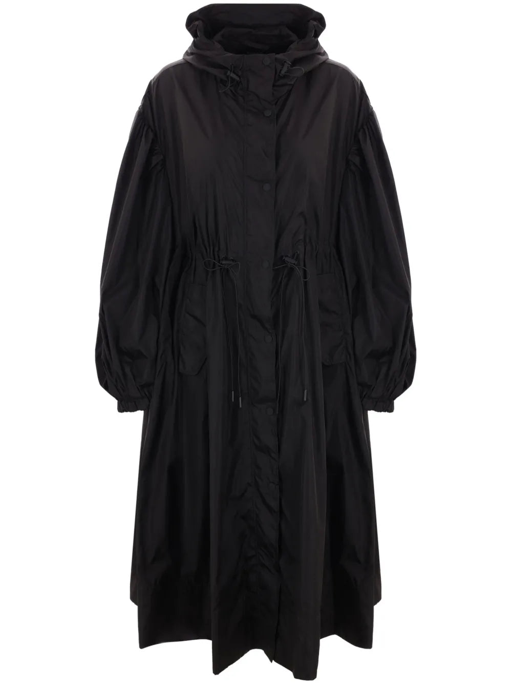 Long-Puff-Sleeve Trapeze Parka