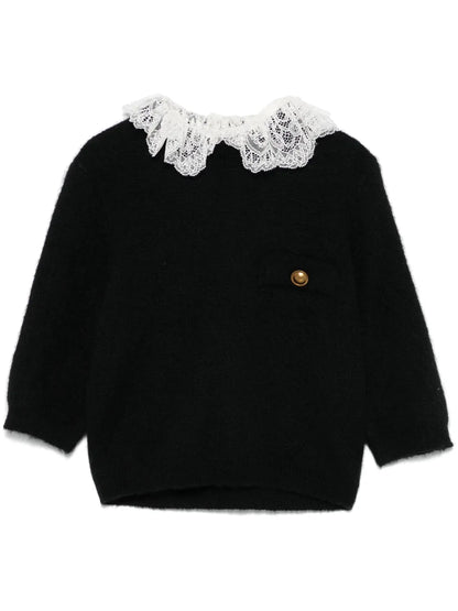 Lace-Collar Sweater