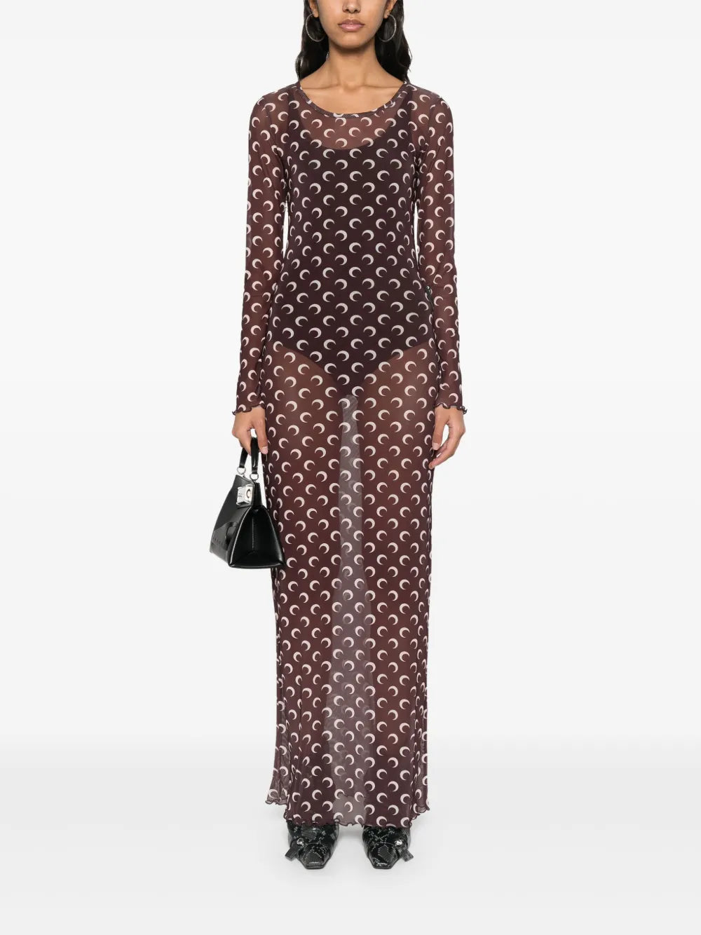 Moon-Print Maxi Dress