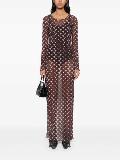 Moon-Print Maxi Dress