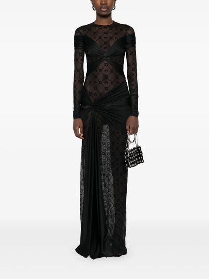 Draped Jersey Maxi Dress