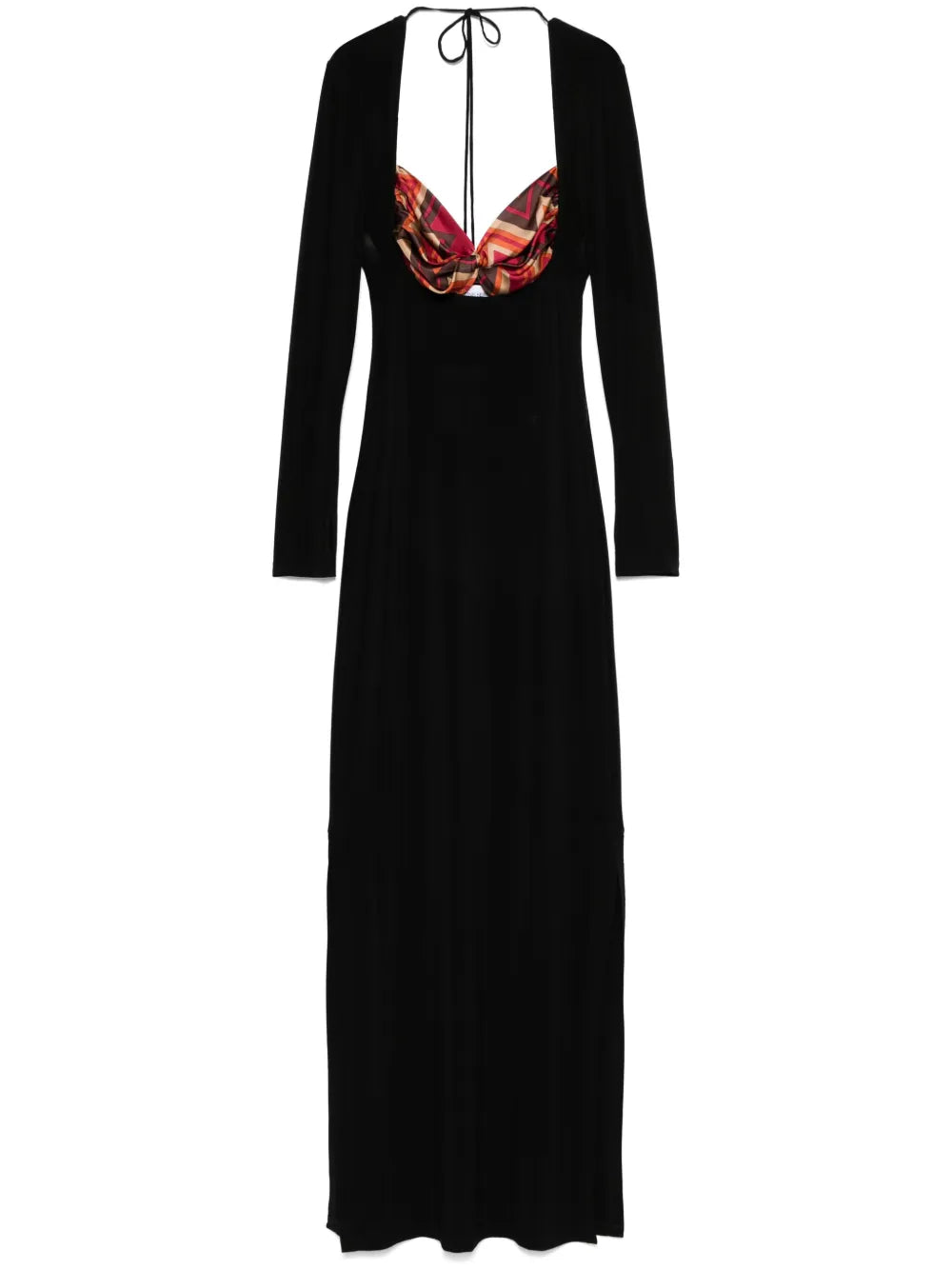Scarf-Detailing Maxi Dress