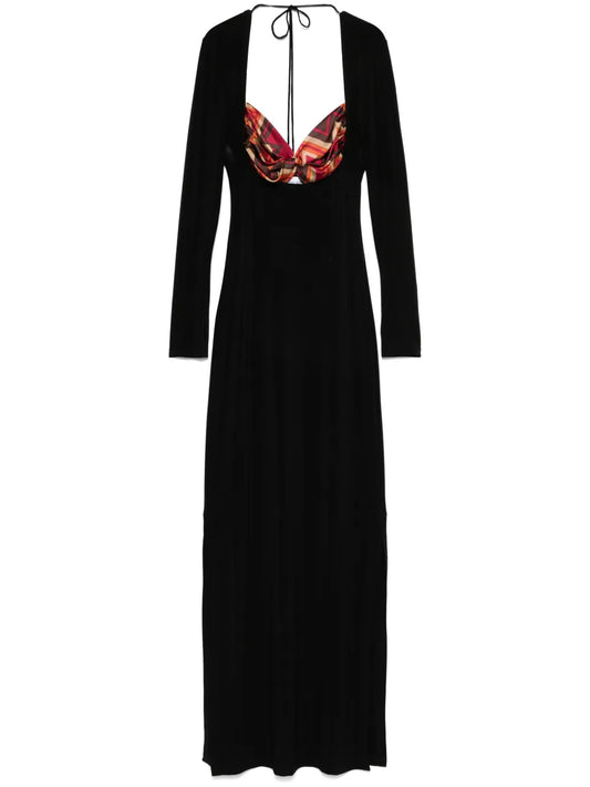 Scarf-Detailing Maxi Dress