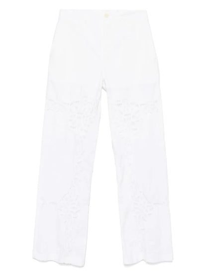 Lace-Panel Trousers