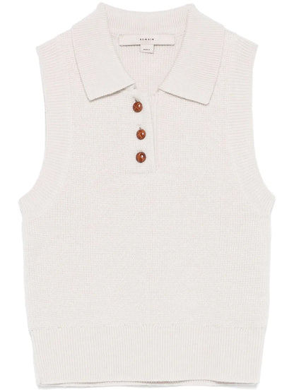 Merino Wool Polo Top