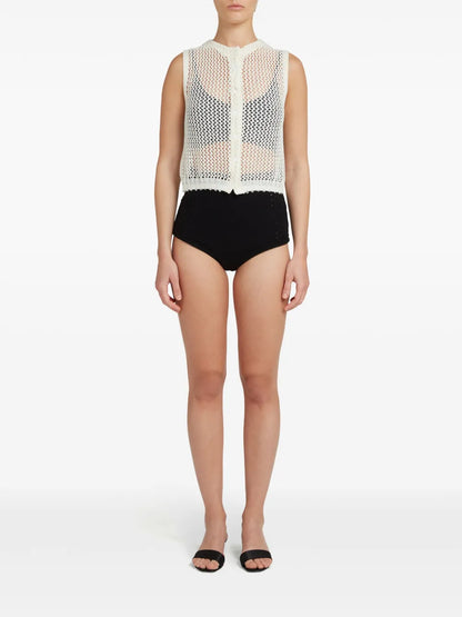 Crochet Buttoned Vest