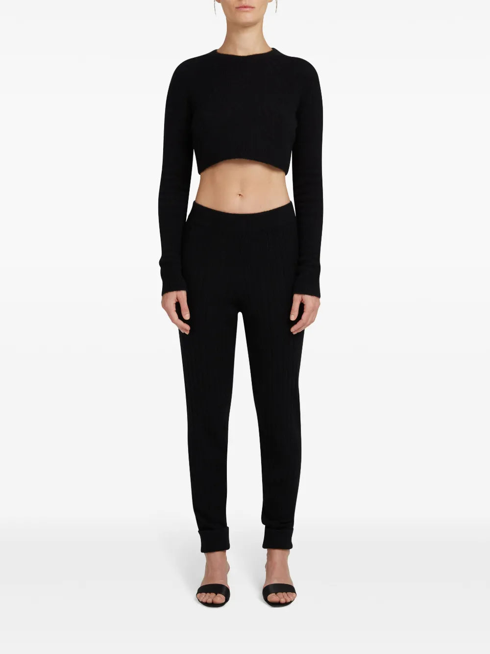 Luz Ribbed Wool-Cashmere Track Pants