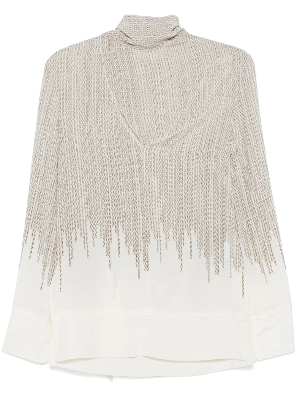 Chain-Link Print Blouse