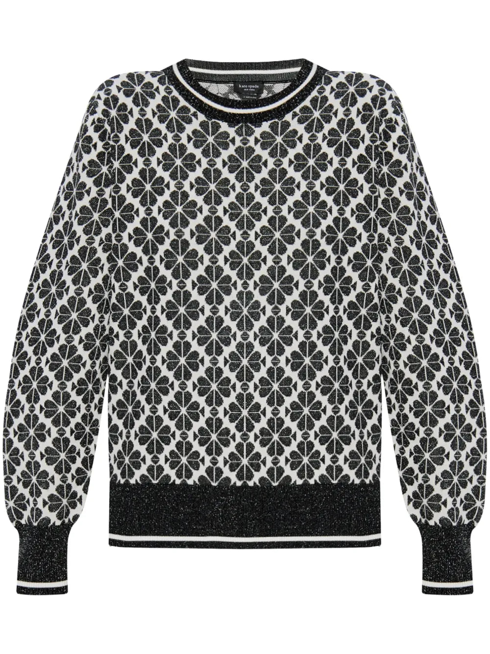 Monogram-Pattern Crew-Neck Sweater