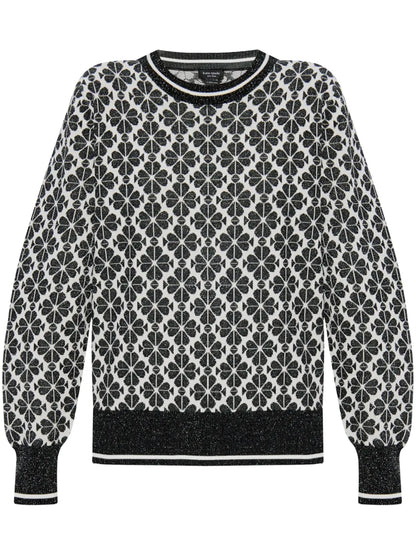 Monogram-Pattern Crew-Neck Sweater