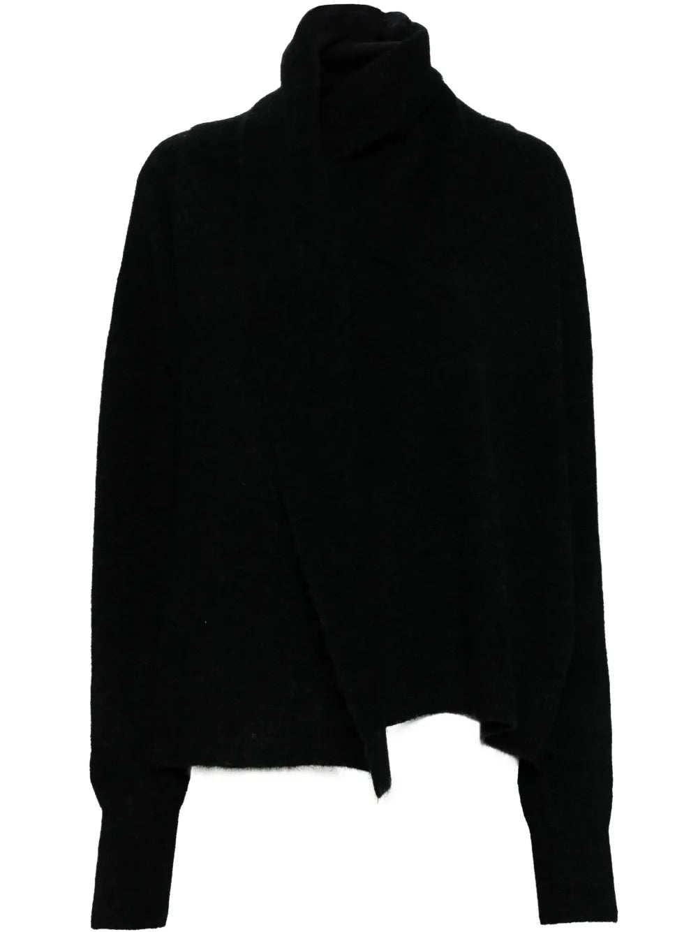 Draped Scarf Jumper