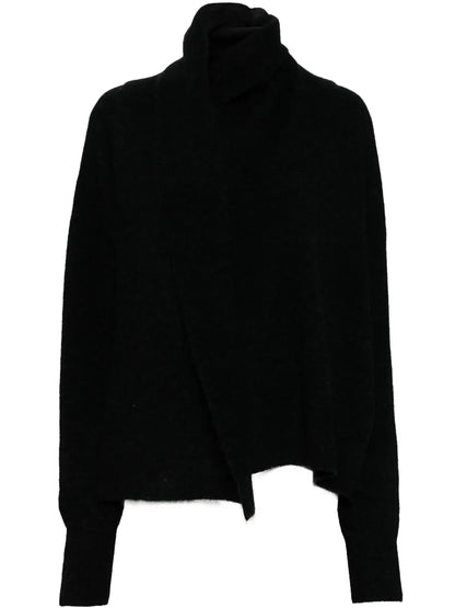 Draped Scarf Jumper