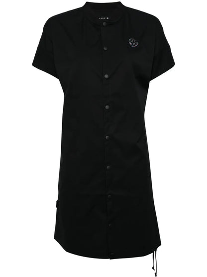 Baseball-Collar Shirt Dress