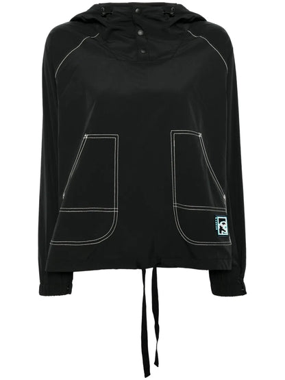 Logo-Patched Hooded Top
