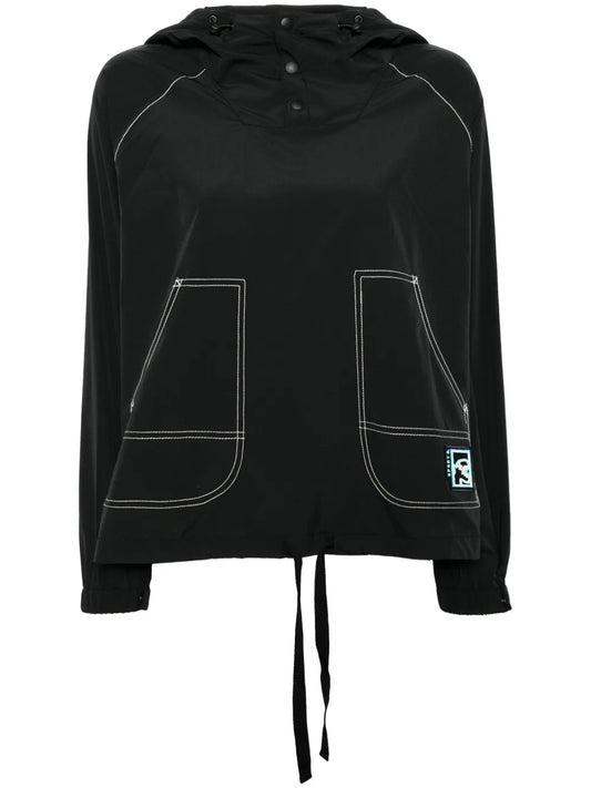 Logo-Patched Hooded Top