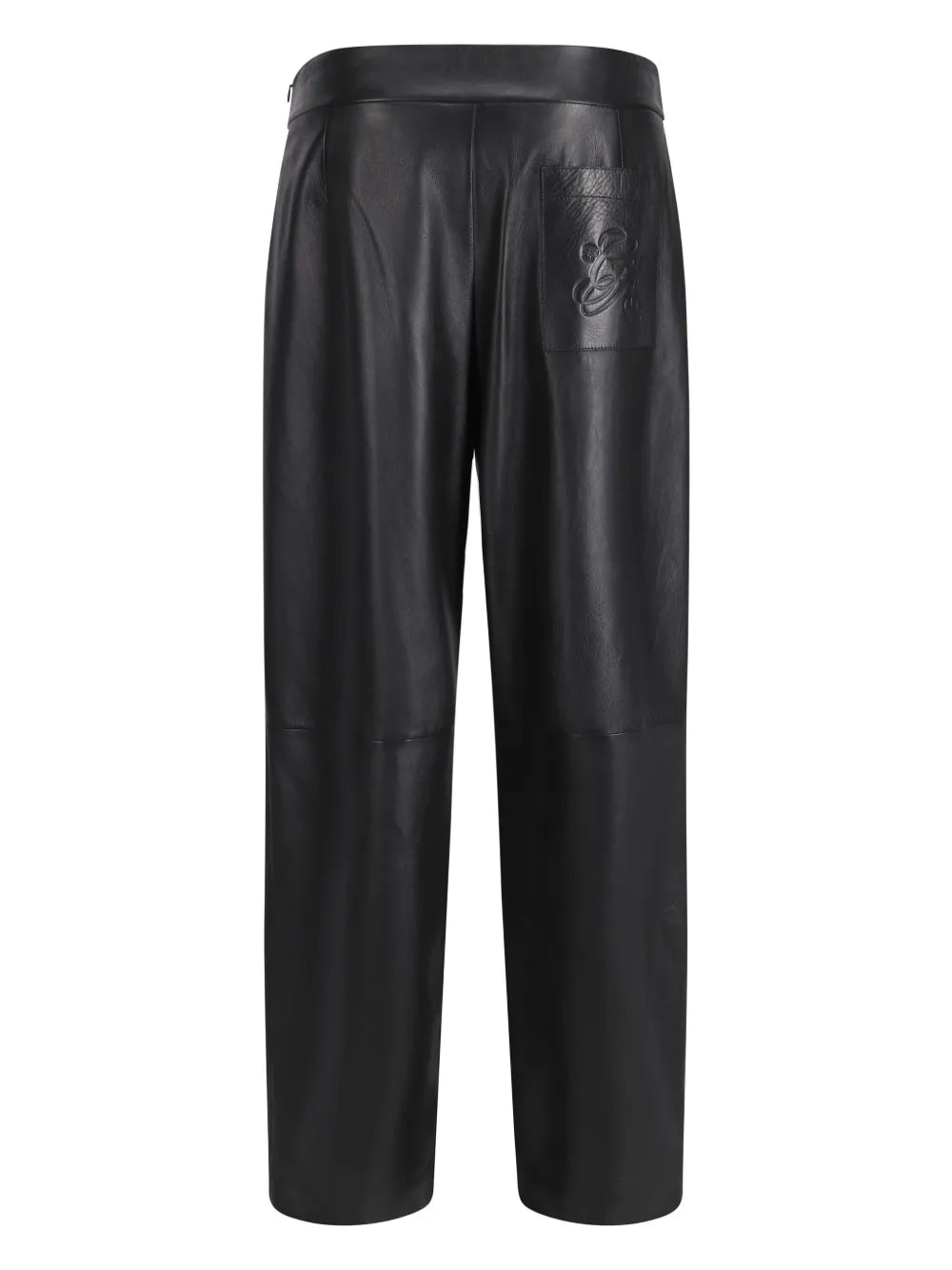 Straight-Cut Leather Trousers
