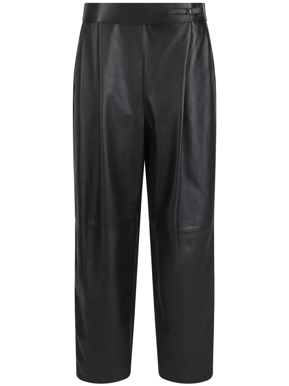Straight-Cut Leather Trousers