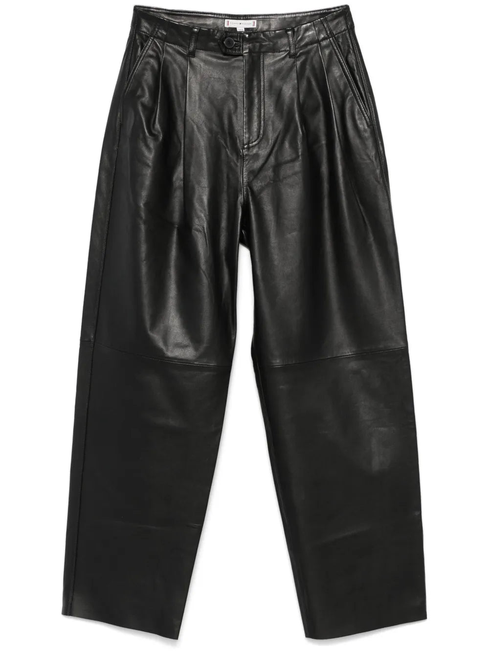 Tapered Leather Trousers