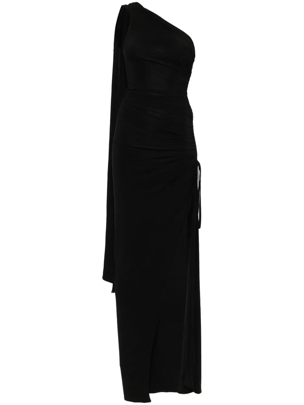 Asymmetric Ruched Maxi Dress